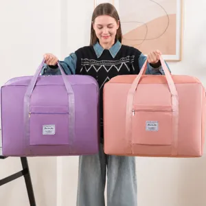 Grand Capacité Pliable Voyage Duffel Sac Tissu Oxford Imperméable Bagage Sac Voyage Stockage Sac à Main Pour Femmes Hommes
