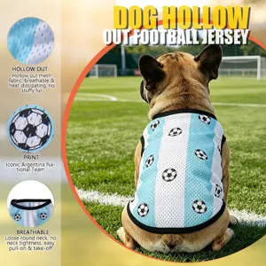 Summer Breathable Mesh Pet Dog Jersey Casual Sport Vest World Cup Football Style Dog Clothes Small Medium Dogs Apparel