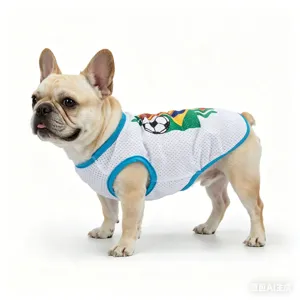 Breathable summer pet vest dog jersey for small dogs casual sportswear apparel cooling shirt