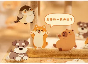 Cute fluffy pet transparent PET stickers memo diary journaling scrapbooking supplies deco