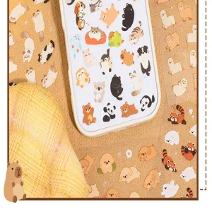 Cute pet die-cut sticker book and cartoon animal stickers for DIY journaling phone case