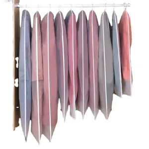 Transparent clothing dust cover hanging garment bag suit coat storage organizer wardrobe bag.