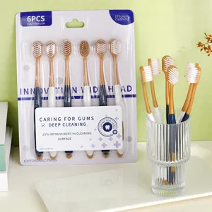 Brosse à Dents Manuelle à Tête Large pour Adultes Poils Souples Nettoyage Buccal Domestique Outil de Soin Buccal