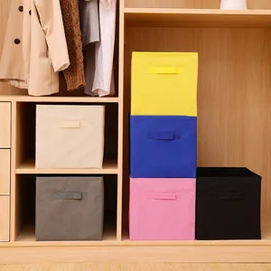 Faltbare Stoff Aufbewahrungsbox Kleiderschrank Organizer Wuerfel Behaelter fuer Kleidung