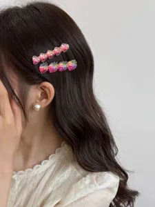 Pince à cheveux fraise résine mignonne style coréen accessoire cheveux fille douce