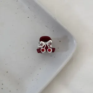 Cute mini rhinestone cherry hair claw clip fashion sweet small hair accessories for women.