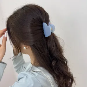 Pince à cheveux cœur chic moyenne en acétate accessoire de coiffure femme style demi-queue