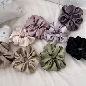 Coleteros de pelo de satén de estilo coreano soporte para coleta accesorios para el cabello.
