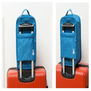 Portable cationic travel shoe bag with luggage strap organizer large capacity storage pouch for trips