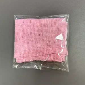Rosa Netz-Plopping-Mütze zum Trocknen von lockigem Haar, atmungsaktives Haarnetz