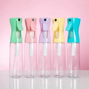 Set flacone spray continuo, nebulizzatore vuoto per parrucchiere, design multicolore.