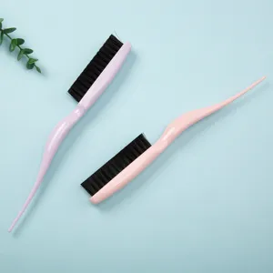 Professional Boar Bristle Teasing Brush Three Row Rat Tail Hair Comb For Hair Styling Volumizing Backcombing Women Salon Tools