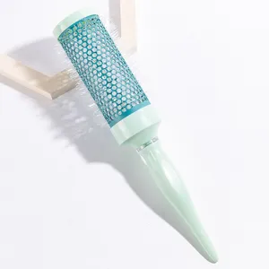 Spazzola per Capelli Rotonda Professionale Cilindro in Alluminio Ceramica Ventilata Pettine a Rullo Strumento per Parrucchieri