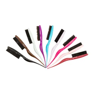 Professional hair teasing brush set with boar bristles and pointed tail for volume styling.