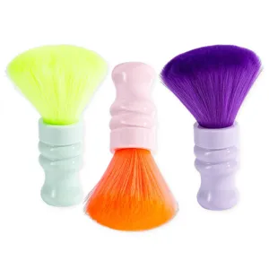 Professional hair neck duster brush set colorful salon barber hair cleaning brush tool