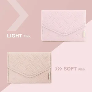 Portable travel jewelry organizer bag, multi-functional folding necklace and earring storage pouch.