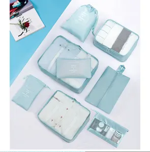 9-teiliges Reise-Aufbewahrungsset Packtaschen Koffer-Organizer für Kleidung und Schuhe