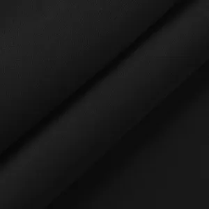 Detailed view of the soft black stretch fabric texture, showing comfortable material close-up.