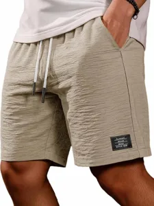 Shorts Casual da Uomo con Coulisse Tinta Unita Vestibilità Larga Bermuda da Spiaggia Comodi Pantaloncini Sportivi Estivi