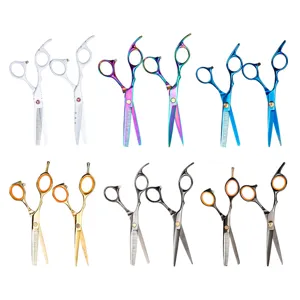 Professionelles Haarschneideschere Set Edelstahl Friseurscheren Effilierscheren Haarstyling Werkzeuge Für Heim Salon