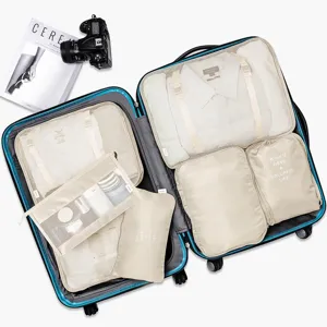 Reise Packtaschen Set für Koffer Organisation, wasserdichte Aufbewahrungsbeutel für Kleidung.