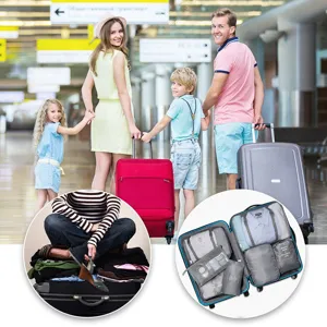 Reise-Packtaschen Set, Koffer-Organizer für Kleidung, praktische Reise-Aufbewahrungstaschen.