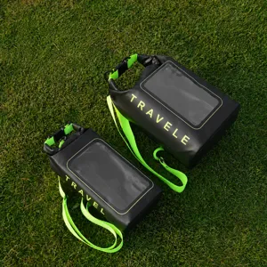 Waterproof dry bag 2L floating waterproof pouch with clear window for outdoor beach swimming.
