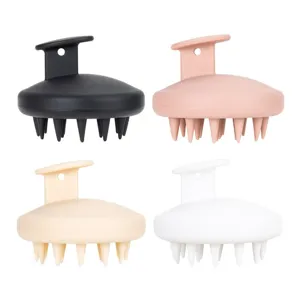 Cepillo champú masaje cuero cabelludo TPE peine lavado cabello set de cuatro colores