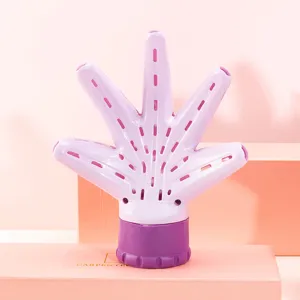 Difusor de secador de pelo en forma de mano herramienta de salon plastico morado