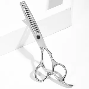 Professionelle Friseurschere aus Edelstahl, Fischgräten-Design für Salon und den Heimgebrauch.