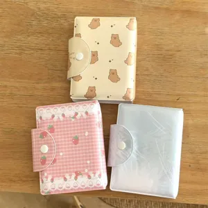 Album per fototessere da 3 pollici carino con chiusura a bottone per idol Kpop e polaroid.