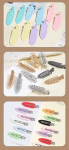 Suesse blattformige Haarklammern Entenschnabel Haarnadeln fuer Damen Hairstyle Zubehoer