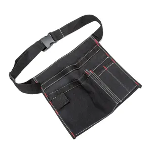 Multi Pocket Hairdressing Storage Apron Canvas Tool Waist Bag Adjustable Buckle Hair Salon Work Apron