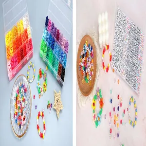 Παιδικό DIY χειροποίητο σετ βραχιολιών από χάντρες αργίλου με κουτί αποθήκευσης 24 διαμερισμάτων.