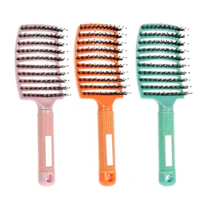 Curved vent hair brush detangling massage styling brush for all hair types salon home use