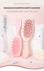 Soft silicone hair brush scalp massager for deep cleaning and relaxing shower experience.