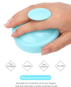 Brosse de massage du cuir chevelu en silicone pour le lavage des cheveux et soin relaxant.