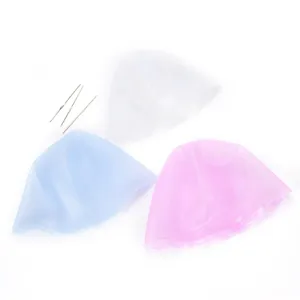 Kit Profesional de Gorro de Mechas de Silicona con Gancho Metálico Herramienta de Coloración de Cabello de Salón Reversible para Adultos