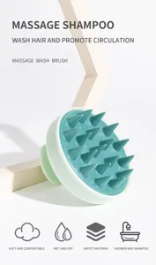 Silicone hair scalp massage brush for deep cleaning and relaxing hair washing experience.