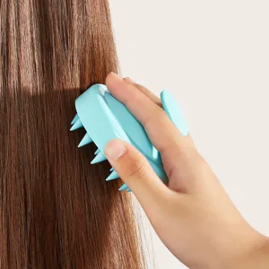 Masseur de Cuir Chevelu en Silicone Brosse à Shampooing Peigne de Lavage des Cheveux