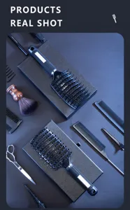Ensemble de brosses de coiffure professionnelles pour cheveux mouillés et secs et bouclés.