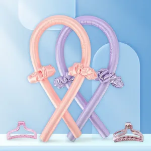 Set di Bigodini Senza Calore Nastro di Raso Rulli per Capelli Con Elastici e Molletta Fascia per Ricci di Seta per Capelli Lunghi Strumenti per lo Styling Regalo Donna