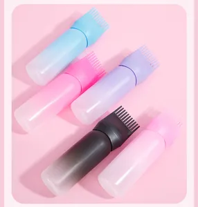 Farbverlauf Haarfärbeflasche mit Kamm Aufsatz zum Drücken für Salon Friseur und Haarpflege Detail