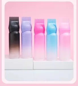 Gradient Wurzelkamm Applikator Flasche für Haarfärbemittel, Salon Squeeze Flasche Skala.