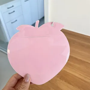 Cute pink peach photocard holder 3 inch polaroid sleeve card display pendant for student ID