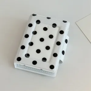 Retro Süßes Schwarzes Pünktchen 3 Zoll Polaroid Fotoalbum Kartenordner Tragbarer Halter