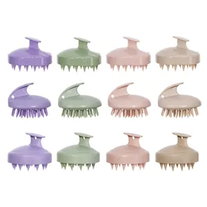 Set di spazzole per shampoo da massaggio per il cuoio capelluto in silicone per il bagno.