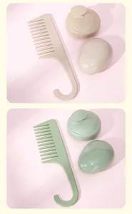 Ensemble de peignes en paille de blé, brosse à shampooing et massage pour cheveux.