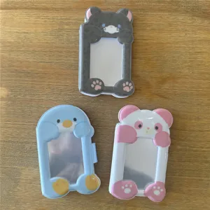 Cute animal 3-inch photocard holder ins style magnetic idol photo album card storage bag