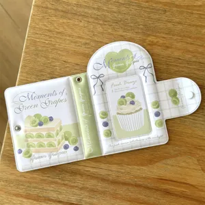 Süßes grünes Trauben Thema 3-Zoll Fotokarten Ordner Mini Pocket Album für Idol Karten